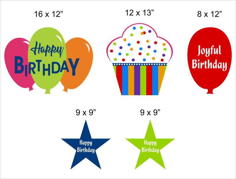 Joyful Theme Birthday Cutouts 