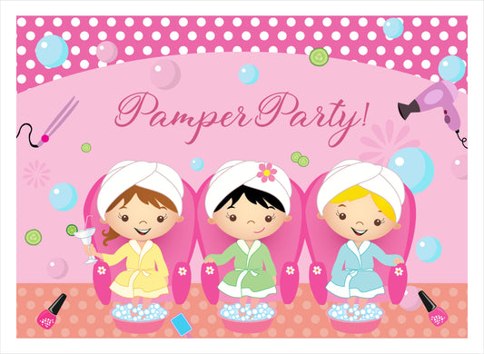 Spa Theme Birthday Party Backdrop