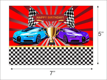 Cars Birthday Party Backdrop