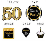 50th Birthday Party Paper Decorative Straws