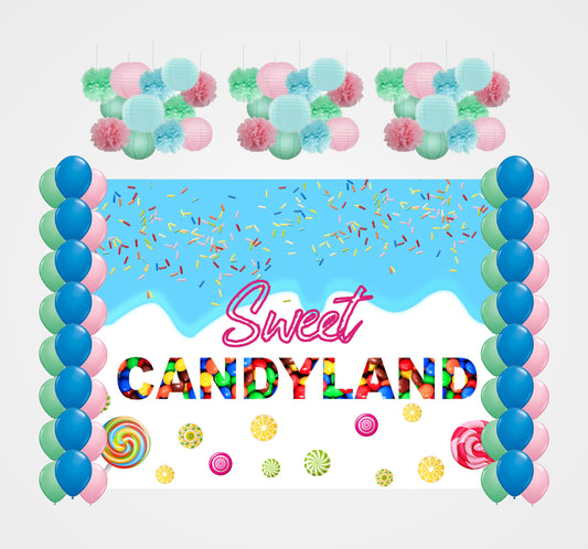 Candyland Theme Birthday Party Complete Decoration Kit