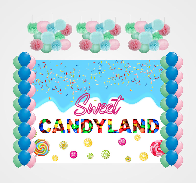 Candyland Theme Birthday Party Complete Decoration Kit