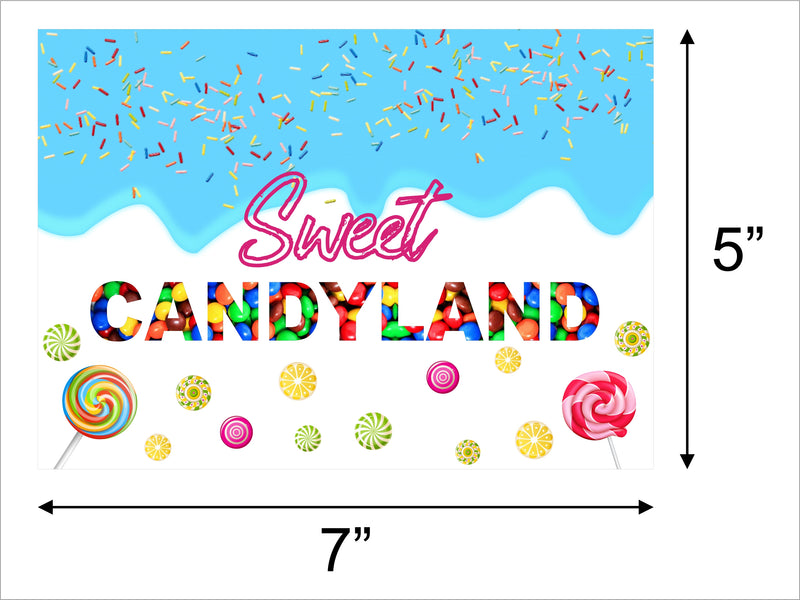 Candyland Theme Birthday Party Backdrop