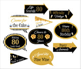 80Th Milestone Birthday Party Photo Booth Props Kit