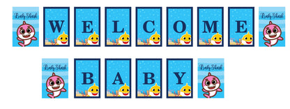 Baby Shark Theme Birthday Party Banner for Decoration