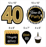 40th Birthday Party Theme Hanging Set for Decoration 