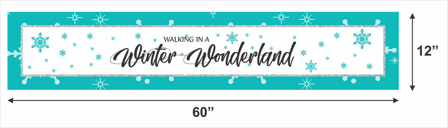 Winter Wonderland Theme Birthday Party Paper Door Banner for Wall Decoration