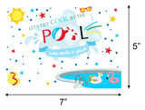 Pool Party Birthday Backdrop for Decorations