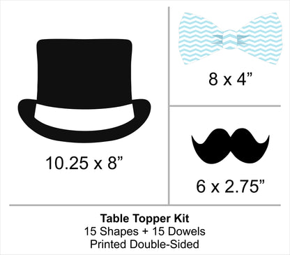 Little Man Theme Birthday Party Table Toppers for Decoration