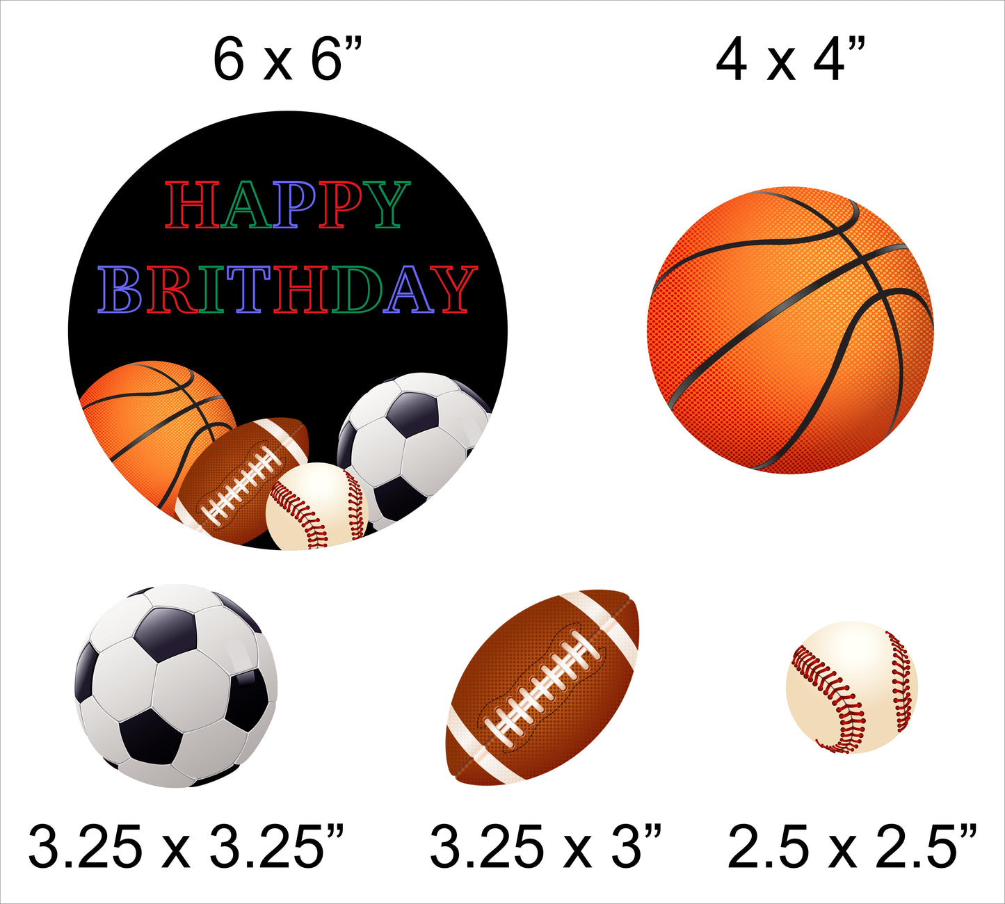 Sports  Theme Birthday Party Cake Topper /Cake Decoration Kit