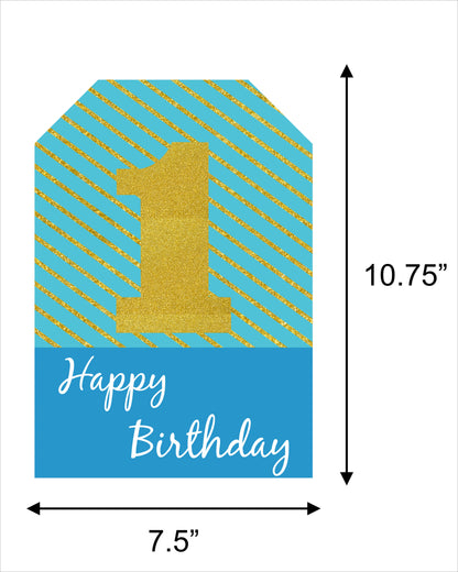 One Is Fun Boys Birthday Paper Door Banner for Wall Decoration