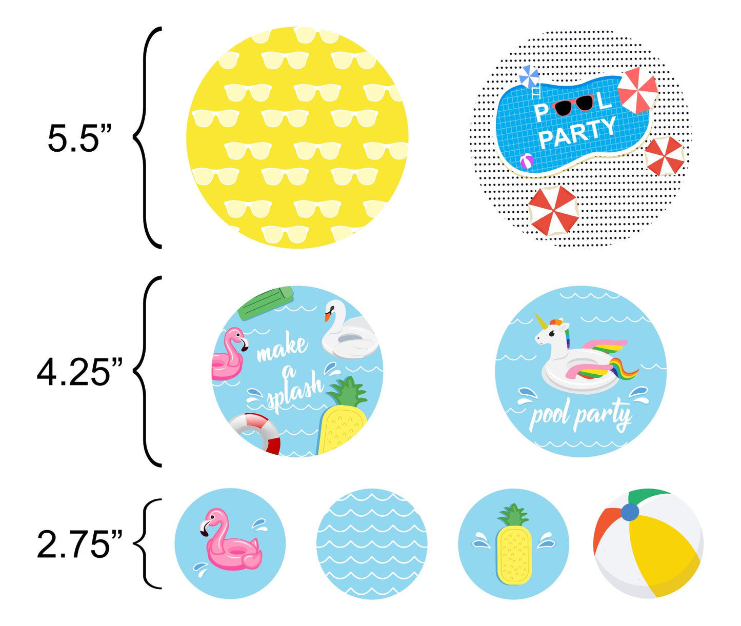 Pool Party Birthday Table Confetti for Decorations