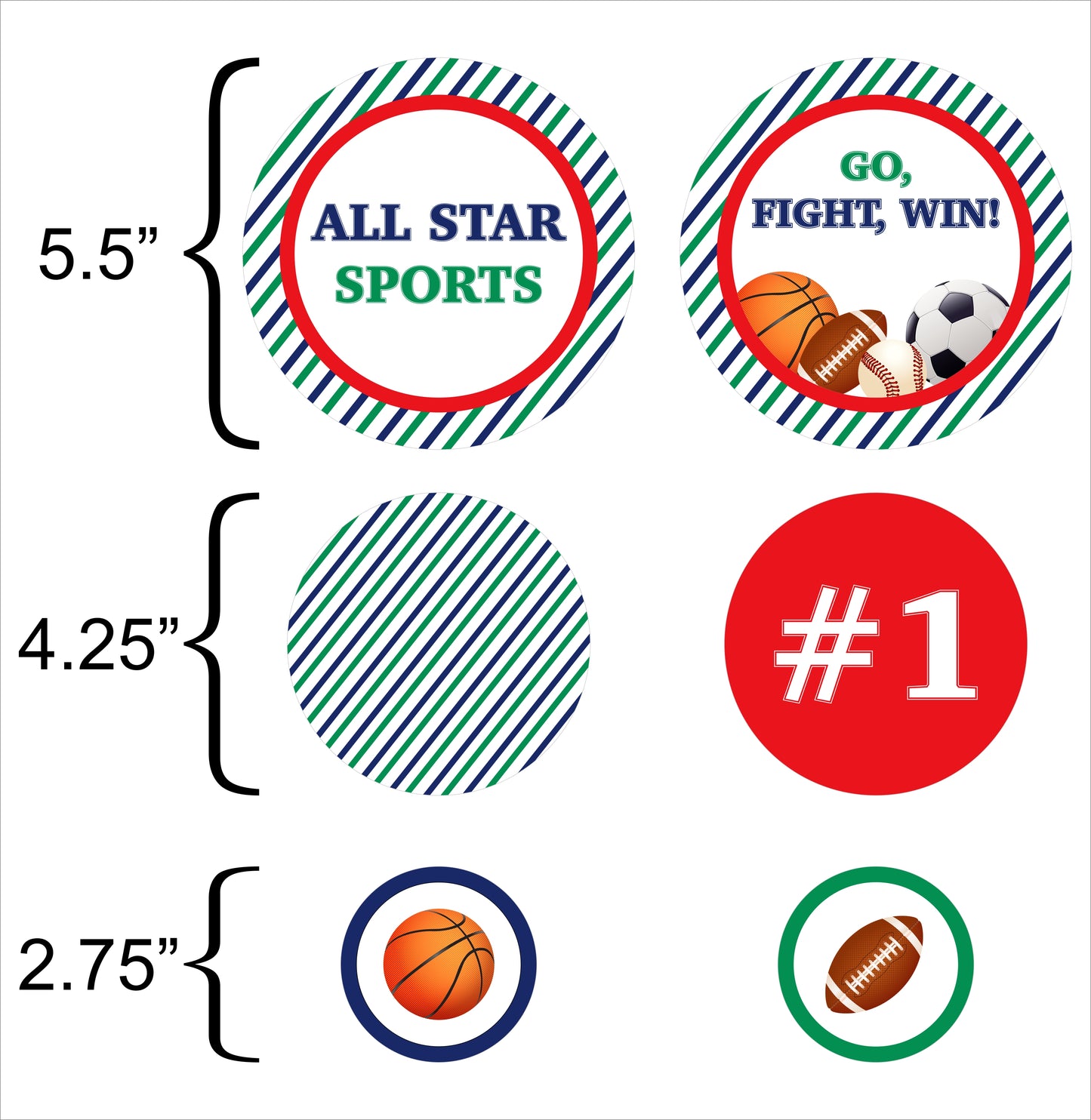 Sports  Theme Birthday Party Table Confetti