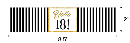 18th Birthday Water Bottle Labels  