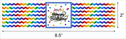 Joyful Theme Birthday Water Bottle Labels  