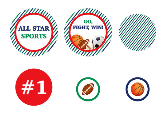 Sports  Theme Birthday Party Table Confetti