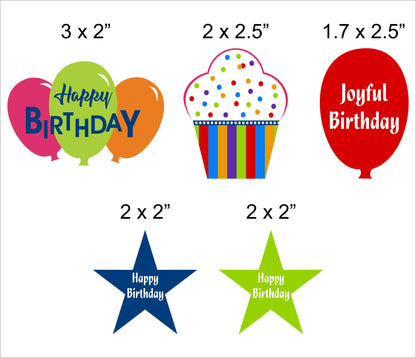 Joyful Theme birthday Paper Decorative Straws