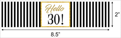 30th Birthday Water Bottle Labels  