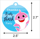 Baby Shark Theme Birthday Party Thank You Gift Tags
