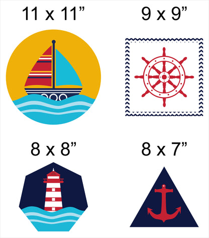 Nautical Ahoy  Theme Birthday Party Theme Hanging Set for Decoration 