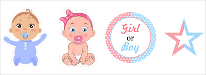 Baby Shower Party Paper Decorative Straws
