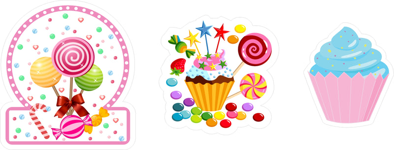 Candy Land Theme Birthday Party Table Toppers for Decoration