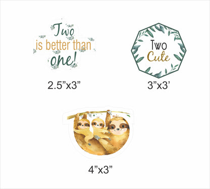 Twins Baby Theme Birthday Party Cupcake Toppers for Decoration 