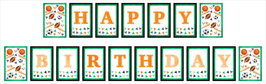 Sports  Theme Birthday Party Banner for Decoration