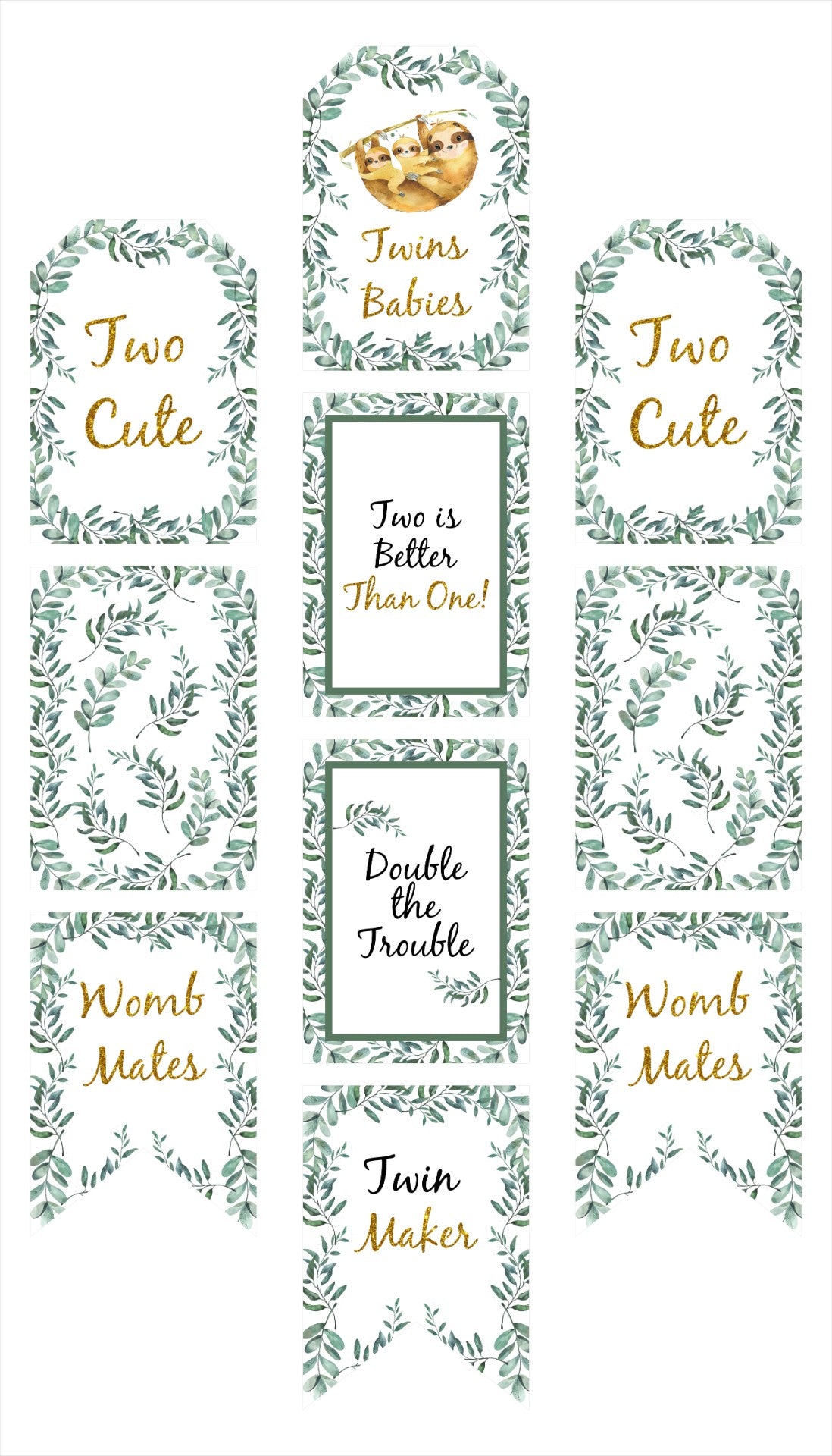 Twins Baby Theme Birthday Party Theme Hanging Set for Decoration 