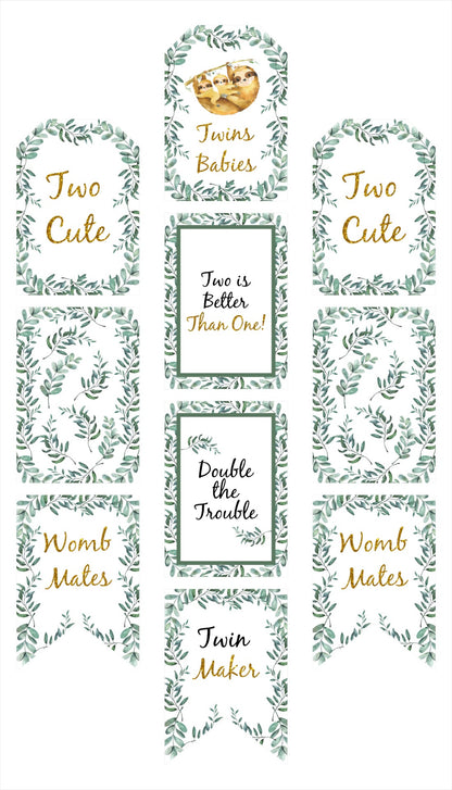 Twins Baby Theme Birthday Party Theme Hanging Set for Decoration 
