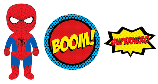 Super Hero theme Birthday Party Table Toppers for Decoration 