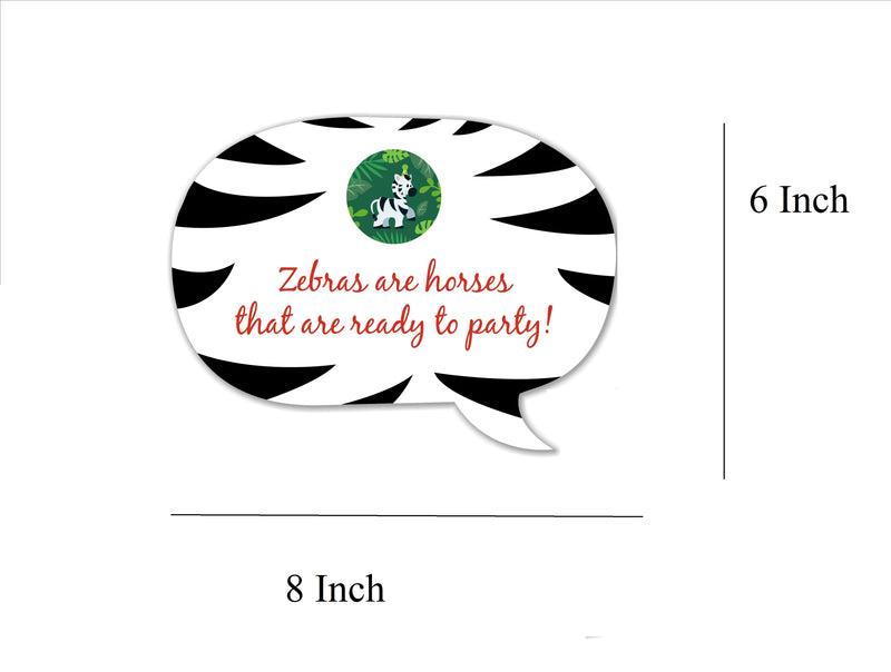 Jungle Theme Birthday Party Photo Booth Props Kit