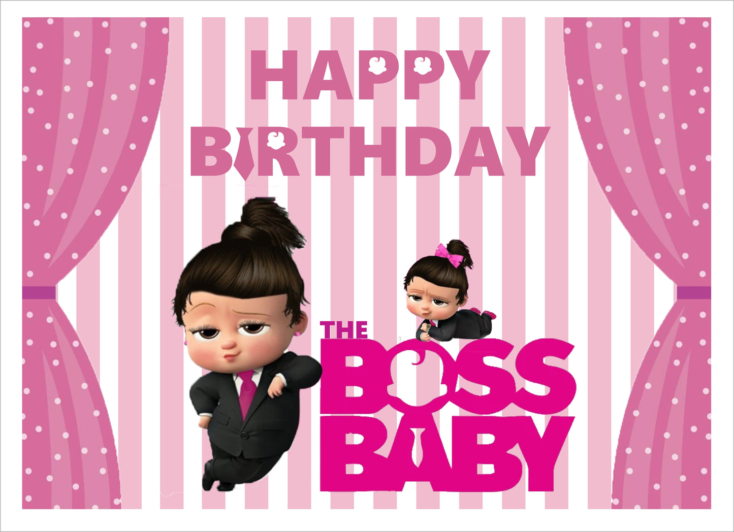Boss Baby Girl Theme Birthday Party Backdrop 
