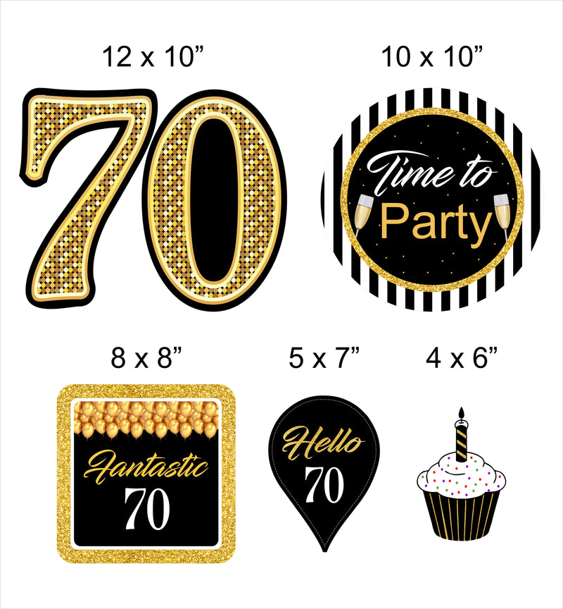 70th Birthday Party Theme Hanging Set for Decoration 