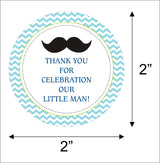 Little Man Theme Birthday Party Thank You Gift Tags