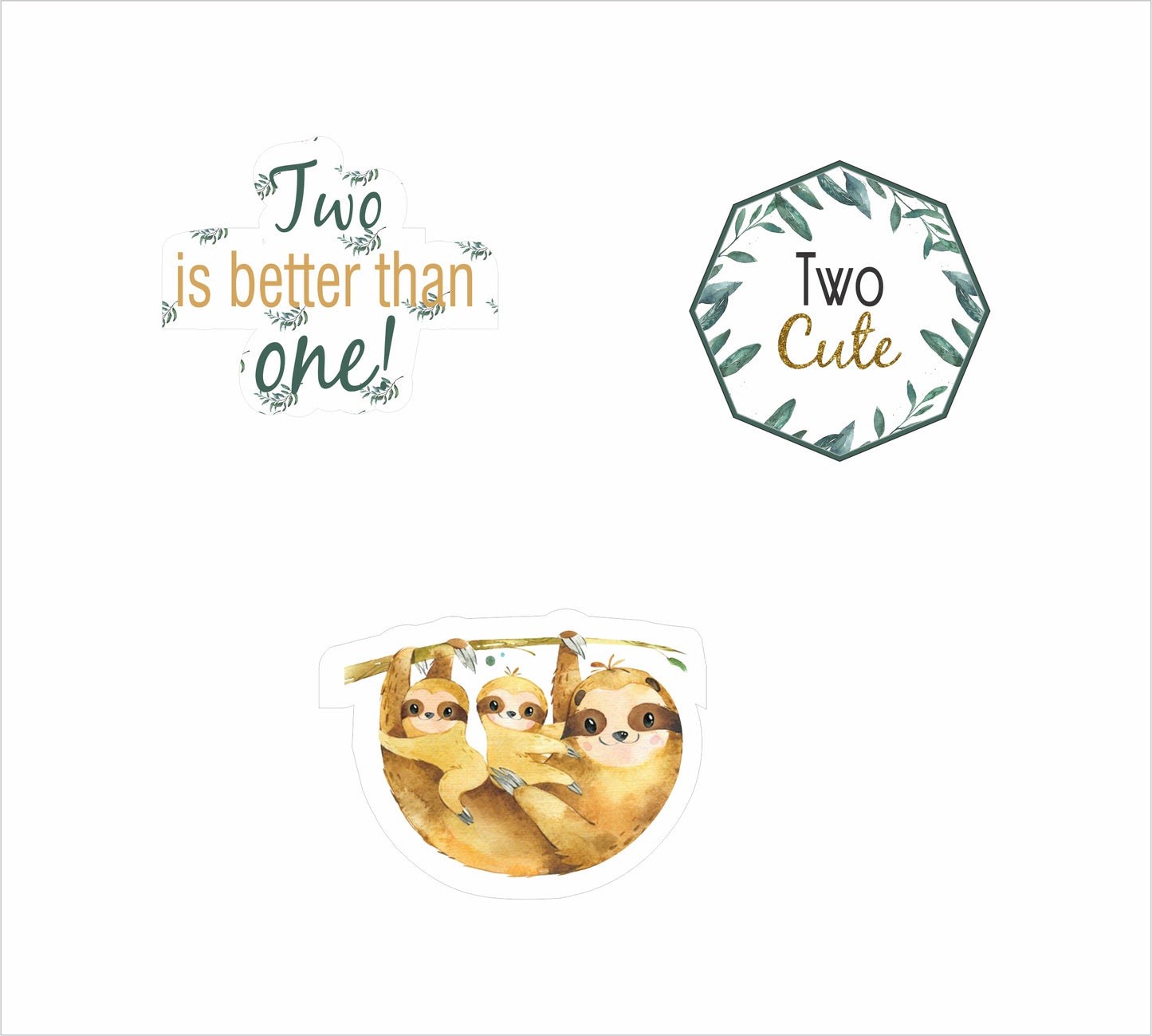 Twins Baby Theme Birthday Party Cupcake Toppers for Decoration 