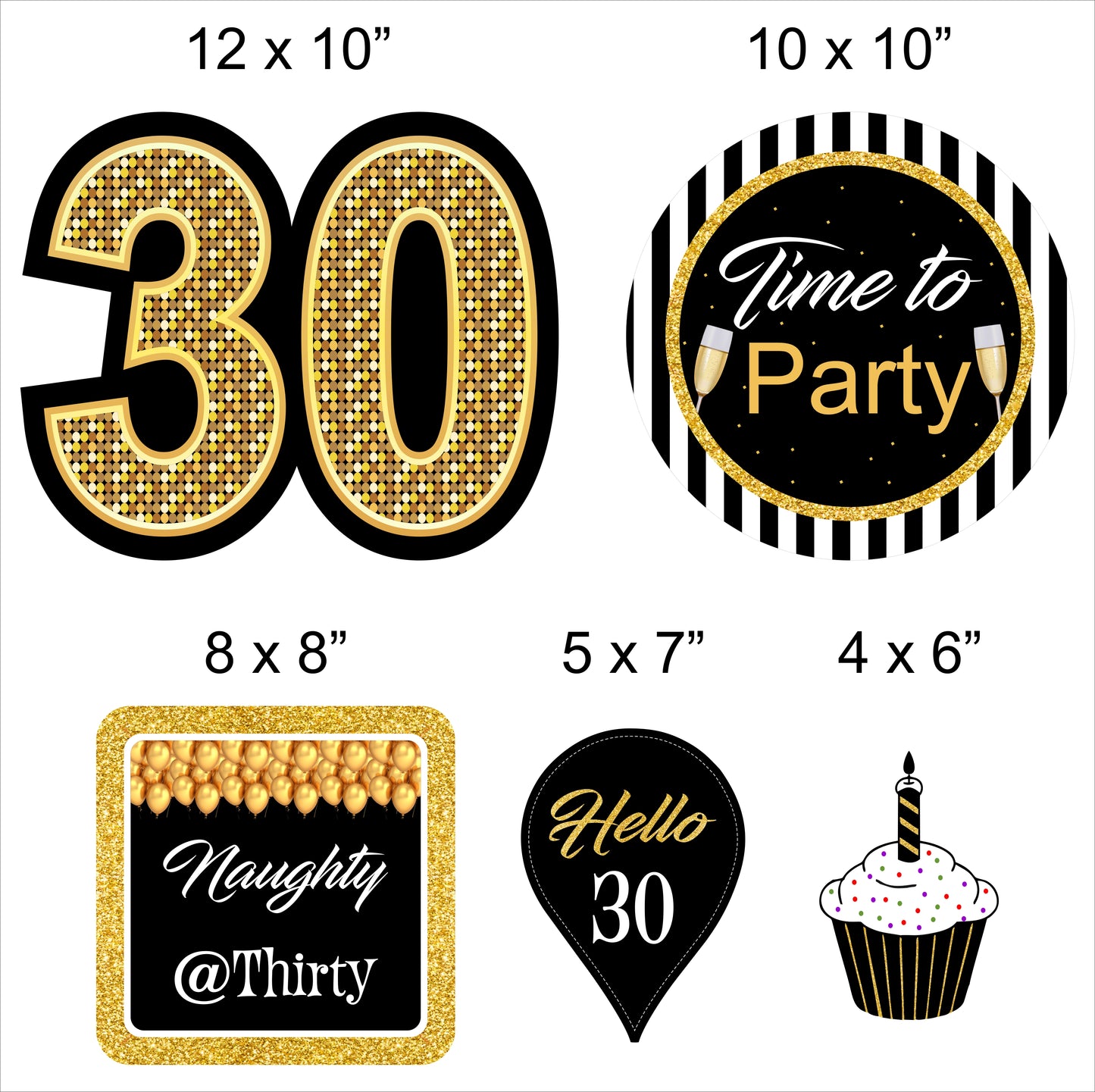 30th Birthday Party Theme Hanging Set for Decoration 