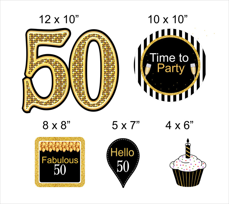 50th Birthday Party Theme Hanging Set for Decoration 