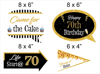 70Th Milestone  Birthday Party Photo Booth Props Kit