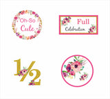 Half Birthday Cutout Pack For Girls Birthday Decoration