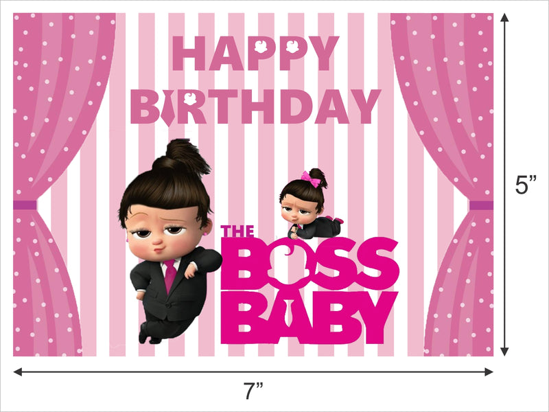 Boss Baby Girl Theme Birthday Party Backdrop 