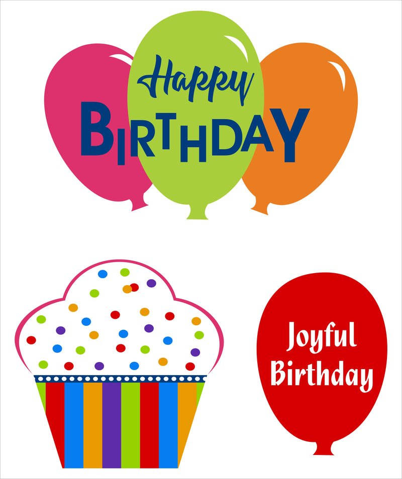 Joyful Birthday Table Toppers for Decoration 