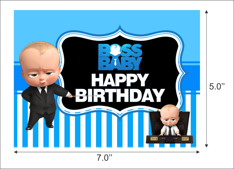 Personalize Boss Baby Birthday Party Backdrop Banner
