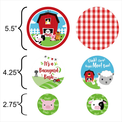 Farm Animal Theme Birthday Party Table Confetti