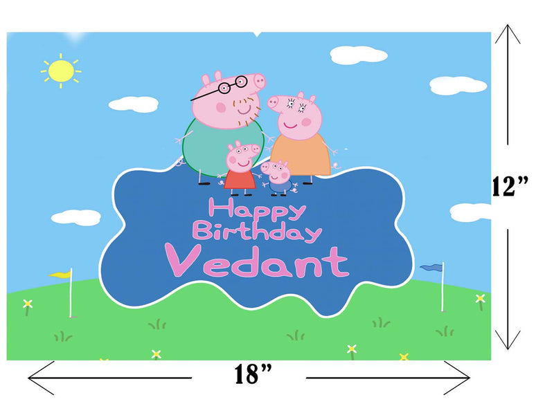 Peppa Pig Theme Birthday Table Mats for Decoration