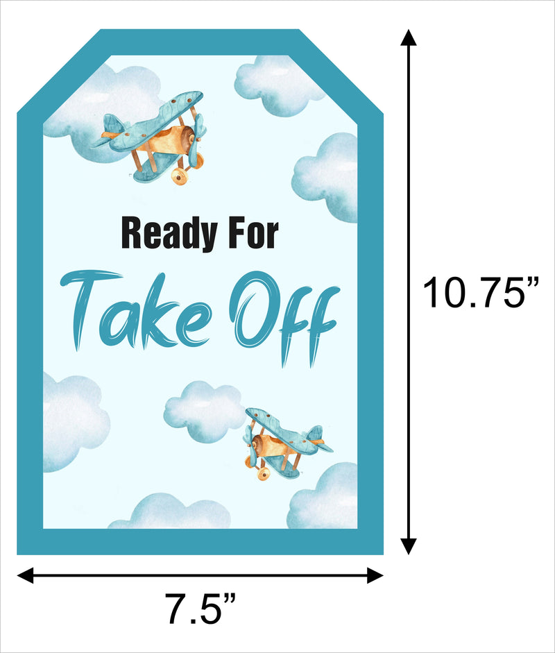 Airplane Theme Birthday Paper Door Banner for Wall Decoration