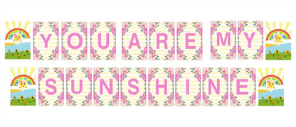 Sunshine Theme Birthday Party Banner for Decoration