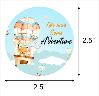 Hot Air Birthday Party Thank You Gift Tags