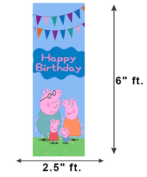 Peppa Pig Customized Welcome Banner Roll up Standee (with stand)
