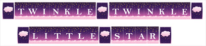 Twinkle Twinkle Little Star Theme Birthday Party Banner for Decoration